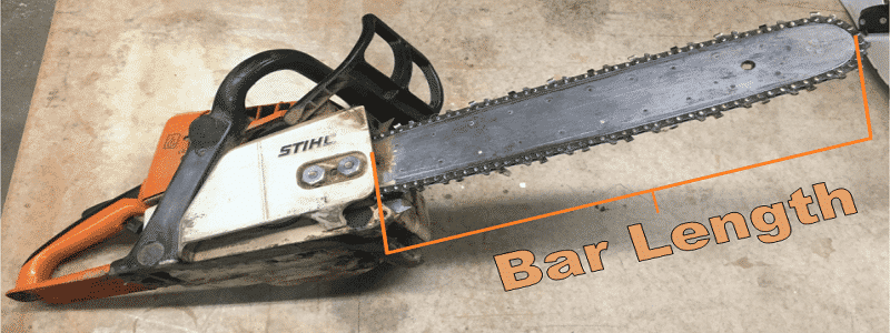  measure chainsaw bar length