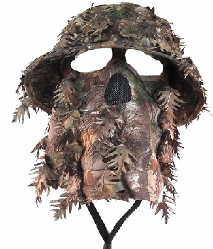  Camouflage 3D Leafy Bucket Hat Hunting Face Mask
